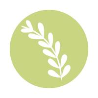 branch with leafs block style vector