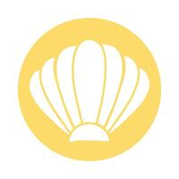 shell sea animal block style icon vector
