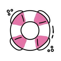 float lifeguard line and fill icon vector