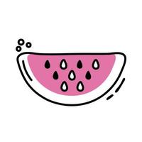 watermelon fresh fruit line and fill icon vector