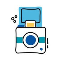 snapshot camera line and fill style icon vector