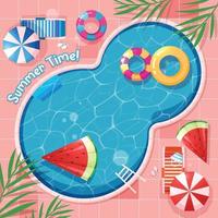 Swimming Pool Summer Background vector