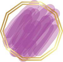New Watercolor Golden Frame Design vector