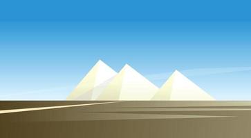 Minimal Landscape illustration Vector Pyramid Egypt