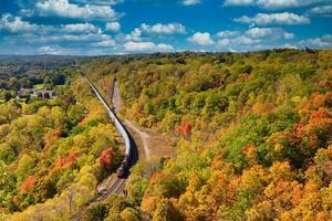 Fall view of Dundas Valley from Dundas peak photo