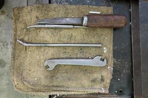 three tools in a traditional print shop photo