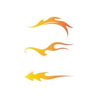 Fire flame nature logo and symbols icons template vector