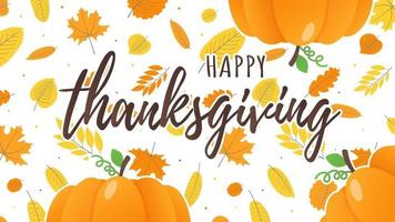 Happy thanksgiving day flat style design poster vector