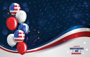 Happy Independence United States of America Background vector