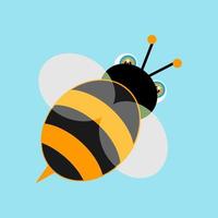 Cartoon Flying Bumble Bee vector