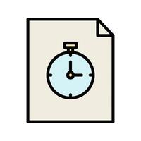 Document Stopwatch Icon vector