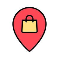 Shopping Mall Location Icon vector