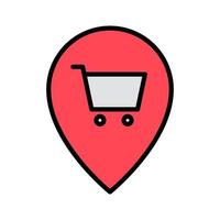 Shopping Location Icon vector