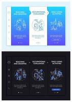 Upper limb implant test onboarding vector template