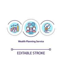 Wealth planning service concept icon vector