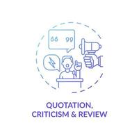 Criticism and review concept icon vector