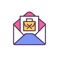 Write resignation letter RGB color icon vector