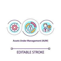 Assets under management concept icon vector