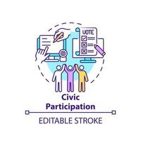 Civic participation concept icon vector