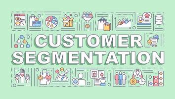 Customer segmentation word concepts banner vector