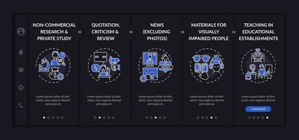 Copyright specificity onboarding vector template