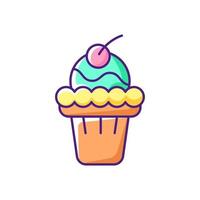 Soft serve RGB color icon vector