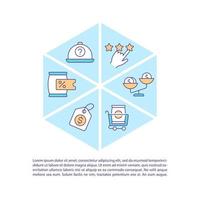 Consumer decision styles concept line icons with text vector