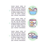 Types of consumer behavior concept line icons with text vector