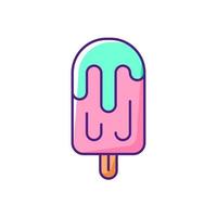 Fruit juice ice pop RGB color icon vector