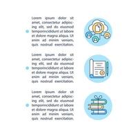 Archive important documents concept line icons with text vector