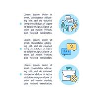 Have an exit interview concept line icons with text vector