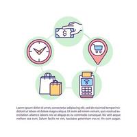 Customer behavior patterns concept line icons with text vector