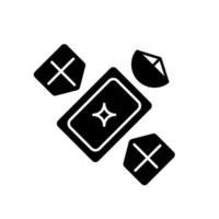 Satellite black glyph icon vector