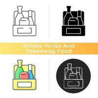 Alcoholic drink to go icon vector