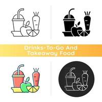 Fresh juice to go icon vector