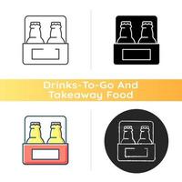 Beer to go icon vector