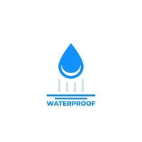 waterproof icon on white vector