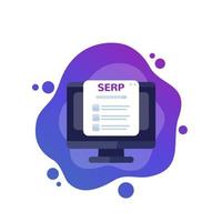 SERP and seo optimization vector icon