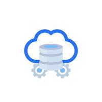 icono de almacenamiento de datos con nube vector