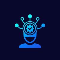 Machine learning icon for web vector