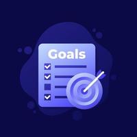 Goals and planning vector icon design