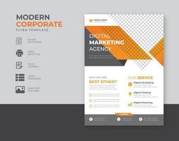 Digital business flyer design template vector