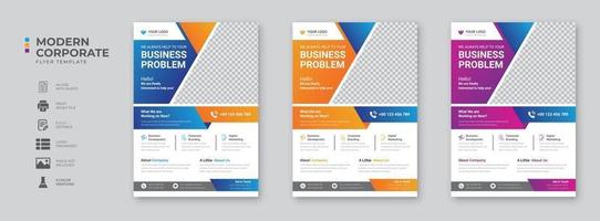 Elegant corporate business conference flyer vector