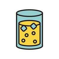 vaso de cerveza, bebida, día internacional, relleno, estilo vector