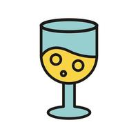 wine cup fill style icon vector