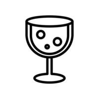 wine cup line style icon vector