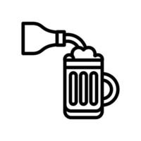 beer jar and bottle drink international day line style vector