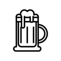 beer jar drink international day line style vector