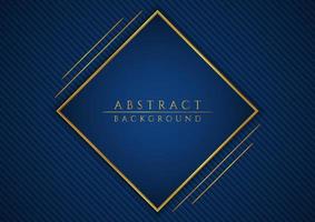 Geometric square shape luxury gold metallic frame background vector