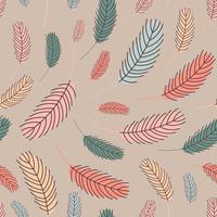 Feathers seamless pattern. Vector illustration